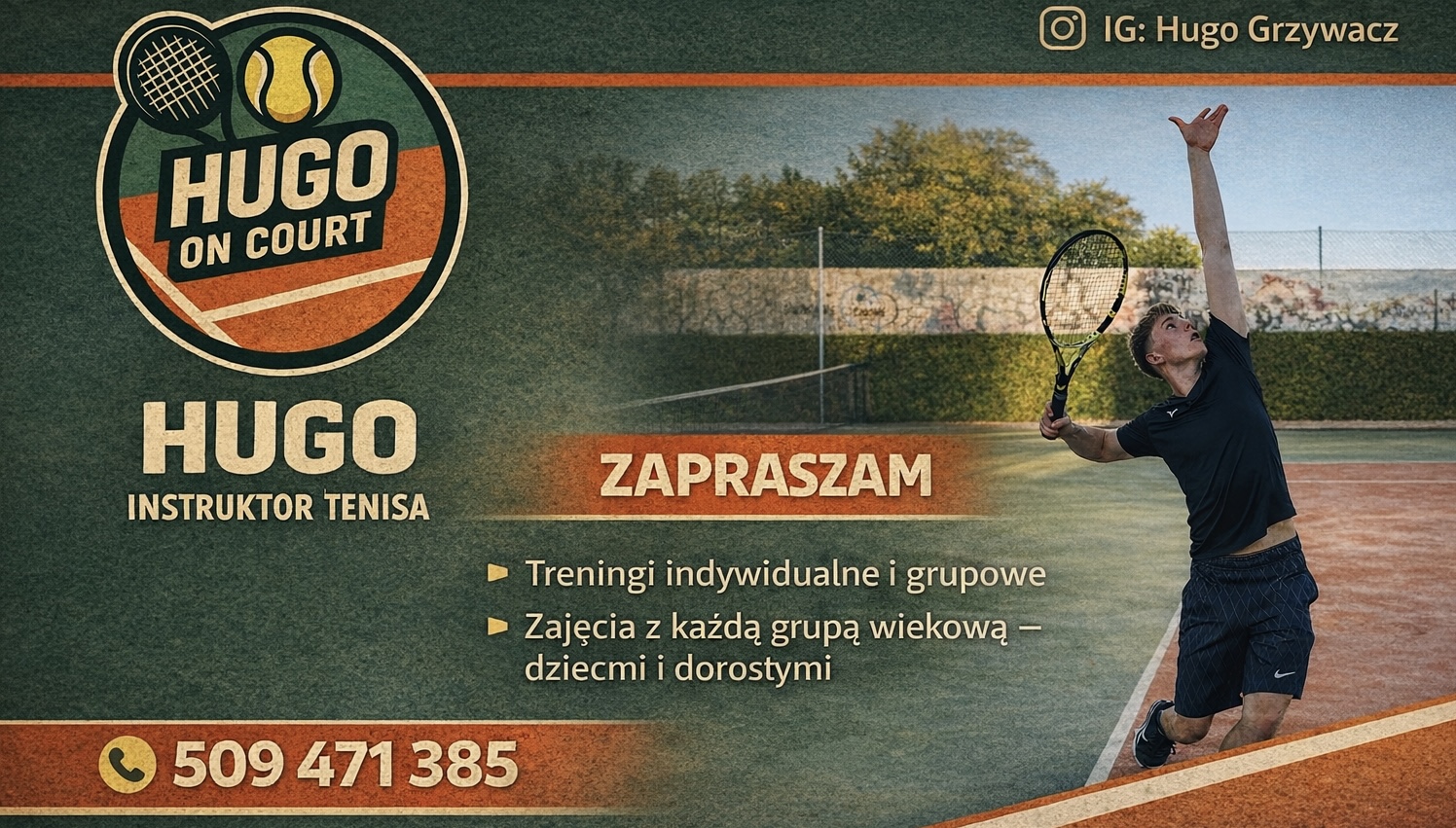 Hugo Grzywacz - instruktor tenisa